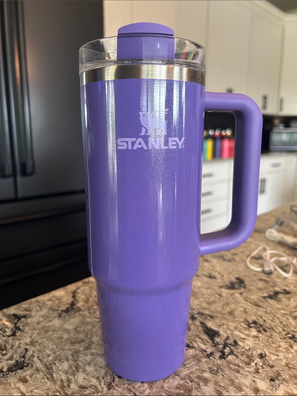 Stanley Purple Travel Tumbler with Handle